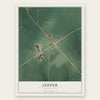 Leeper, Pennsylvania map print, the full design