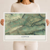Map of Lehigh, Carbon County, Pennsylvania, 12 x 18 inch unframed archival matte print