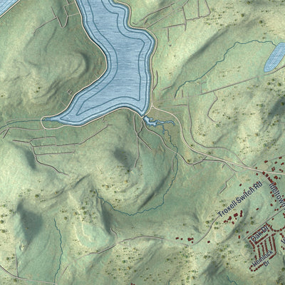 Close-up of the map of Lehman, Luzerne County, Pennsylvania print showing street and building detail
