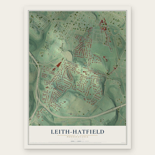 Leith-Hatfield, Pennsylvania map print, the full design