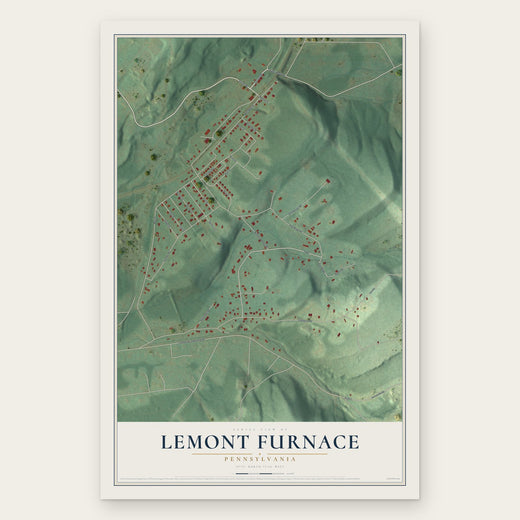 Lemont Furnace, Pennsylvania map print, the full design