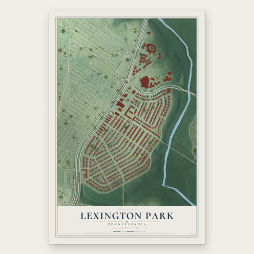 Lexington Park, Pennsylvania map print, the full design