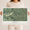 Map of Liberty, Adams County, Pennsylvania, 12 x 18 inch unframed archival matte print