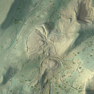 Second close-up of the map of Liberty, Adams County, Pennsylvania print showing more streets and buildings