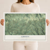 Map of Liberty, Tioga County, Pennsylvania, 12 x 18 inch unframed archival matte print
