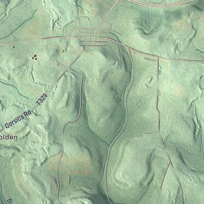 Second close-up of the map of Limestone, Clarion County, Pennsylvania print showing more streets and buildings