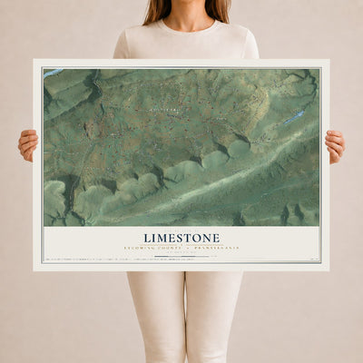 Map of Limestone, Lycoming County, Pennsylvania, 24 x 36 inch unframed archival matte print