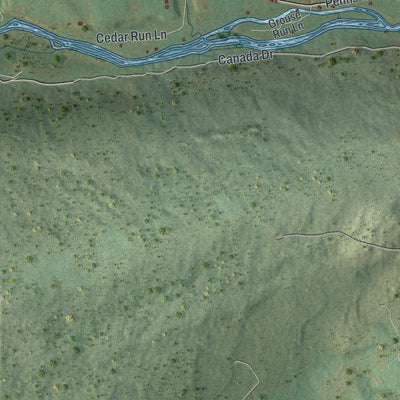 Second close-up of the map of Limestone, Union County, Pennsylvania print showing more streets and buildings