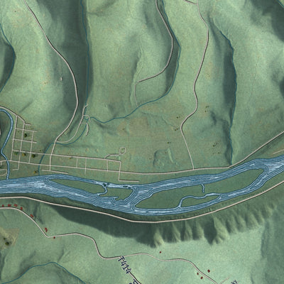 Close-up of the map of Limestone, Warren County, Pennsylvania print showing street and building detail