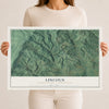 Map of Lincoln, Bedford County, Pennsylvania, 12 x 18 inch unframed archival matte print