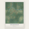 Lincolnville, Pennsylvania map print, the full design