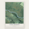 Linds Crossing, Pennsylvania map print, the full design