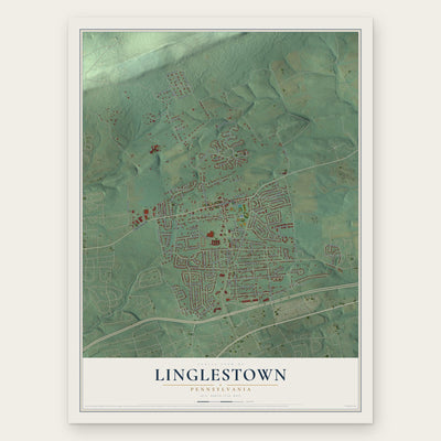 Linglestown, Pennsylvania map print, the full design