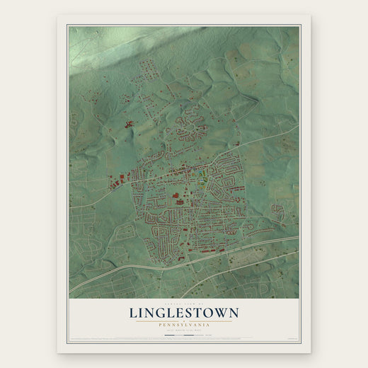 Linglestown, Pennsylvania map print, the full design