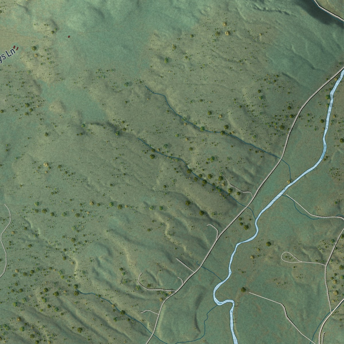 Second close-up of the map of Logan, Huntingdon County, Pennsylvania print showing more streets and buildings