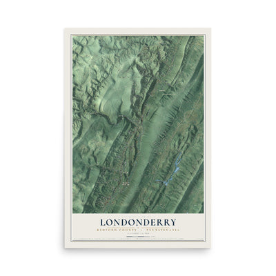 Map of Londonderry, Bedford County, Pennsylvania, 12 x 18 inch unframed archival matte print