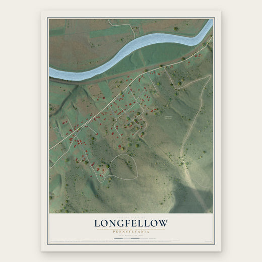 Longfellow, Pennsylvania map print, the full design