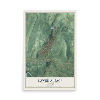 Map of Lower Alsace, Pennsylvania, 12 x 18 inch unframed archival matte print