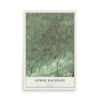 Map of Lower Macungie, Pennsylvania, 12 x 18 inch unframed archival matte print