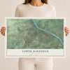 Map of Lower Makefield, Pennsylvania, 12 x 18 inch unframed archival matte print