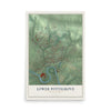 Map of Lower Pottsgrove, Pennsylvania, 12 x 18 inch unframed archival matte print