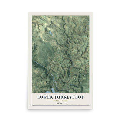 Map of Lower Turkeyfoot, Pennsylvania, 12 x 18 inch unframed archival matte print