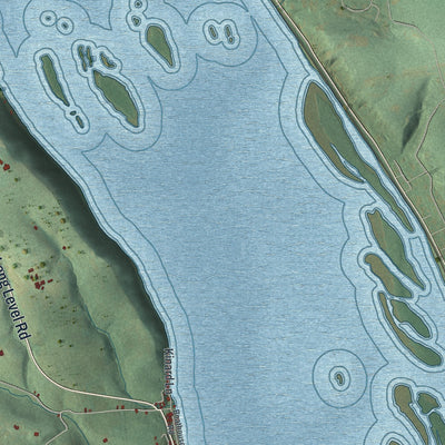 Close-up of the map of Lower Windsor, Pennsylvania print showing street and building detail