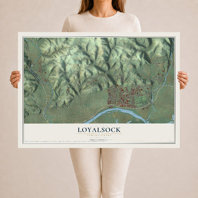 Map of Loyalsock, Pennsylvania, 24 x 36 inch unframed archival matte print