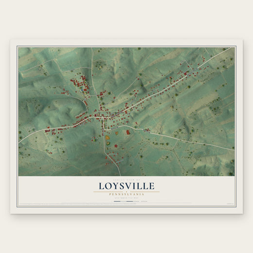 Loysville, Pennsylvania map print, the full design