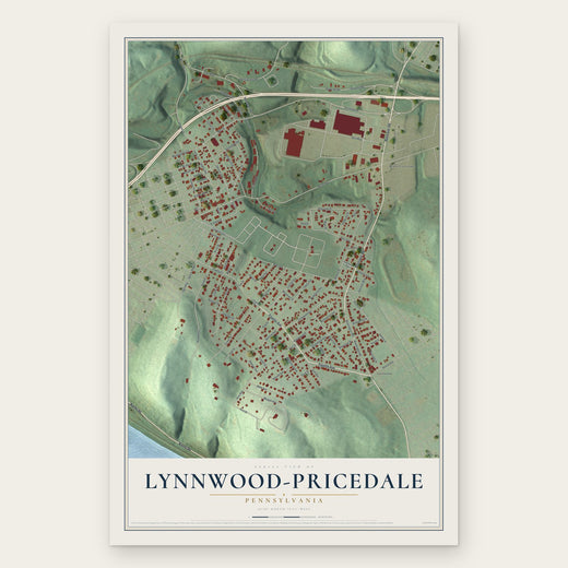 Lynnwood-Pricedale, Pennsylvania map print, the full design