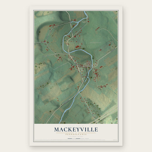 Mackeyville, Pennsylvania map print, the full design