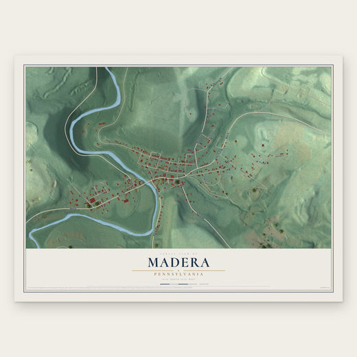 Madera, Pennsylvania map print, the full design