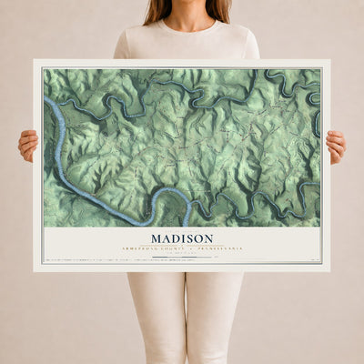 Map of Madison, Armstrong County, Pennsylvania, 24 x 36 inch unframed archival matte print