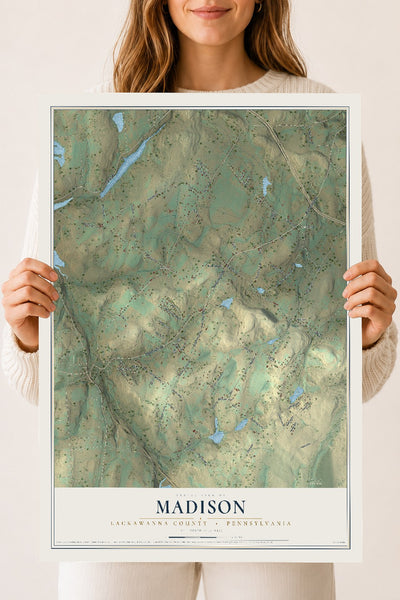 Map of Madison, Lackawanna County, Pennsylvania, 18 x 24 inch unframed archival matte print