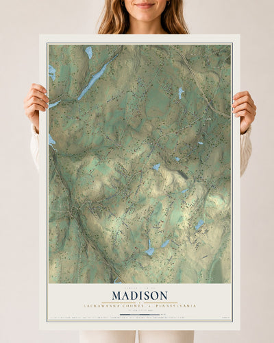 Map of Madison, Lackawanna County, Pennsylvania, 24 x 36 inch unframed archival matte print
