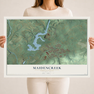 Map of Maidencreek, Pennsylvania, 18 x 24 inch unframed archival matte print