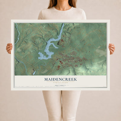 Map of Maidencreek, Pennsylvania, 24 x 36 inch unframed archival matte print