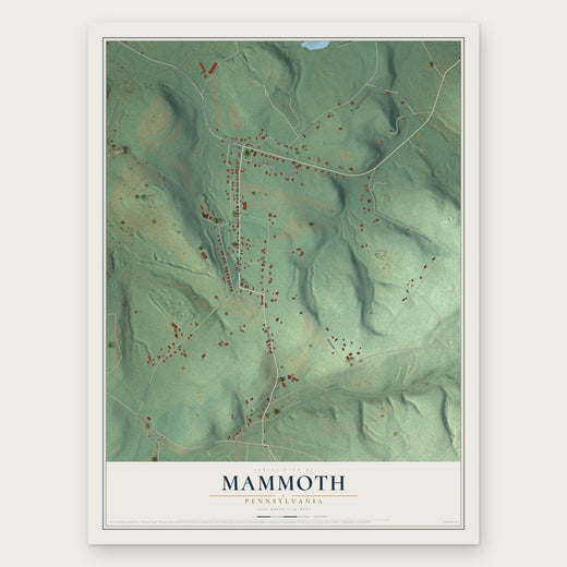 Mammoth, Pennsylvania map print, the full design