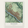 Manayunk, Pennsylvania map print, the full design