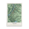 Map of Manor, Armstrong County, Pennsylvania, 12 x 18 inch unframed archival matte print