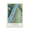 Map of Manorville, Pennsylvania, 12 x 18 inch unframed archival matte print