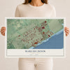 Map of Marcus Hook, Pennsylvania, 12 x 18 inch unframed archival matte print