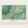 Marienville, Pennsylvania map print, the full design