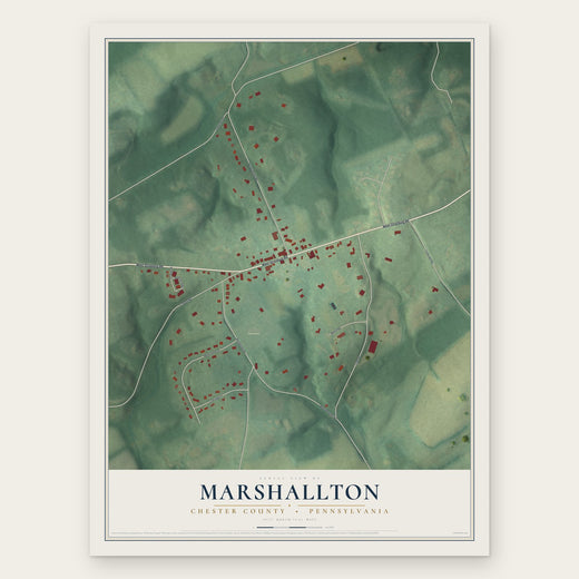 Marshallton, Chester County, Pennsylvania map print, the full design