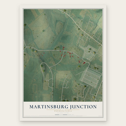 Martinsburg Junction, Pennsylvania map print, the full design
