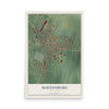 Map of Martinsburg, Pennsylvania, 12 x 18 inch unframed archival matte print