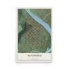 Map of Matamoras, Pennsylvania, 12 x 18 inch unframed archival matte print