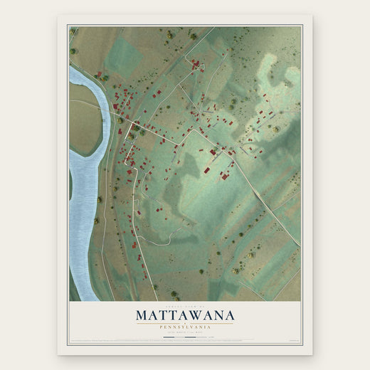 Mattawana, Pennsylvania map print, the full design