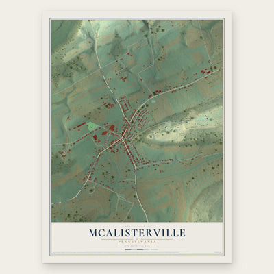 McAlisterville, Pennsylvania map print, the full design