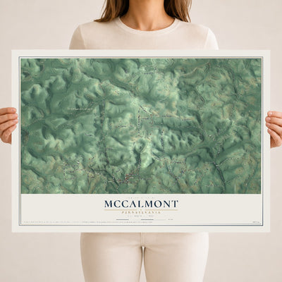 Map of McCalmont, Pennsylvania, 18 x 24 inch unframed archival matte print